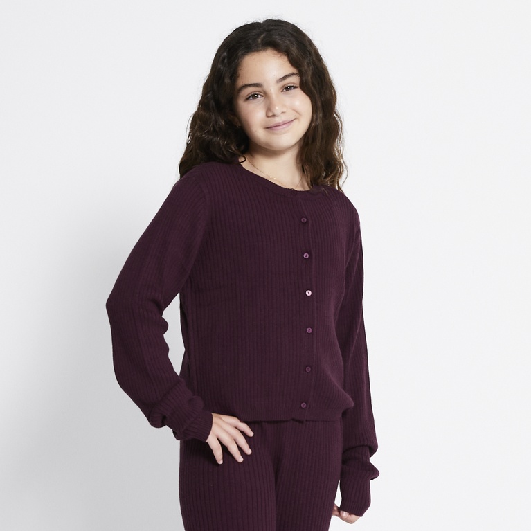 Ribstrikket cardigan "Jannike star"